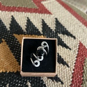 Sterling Silver Ring w/ Onyx Stone